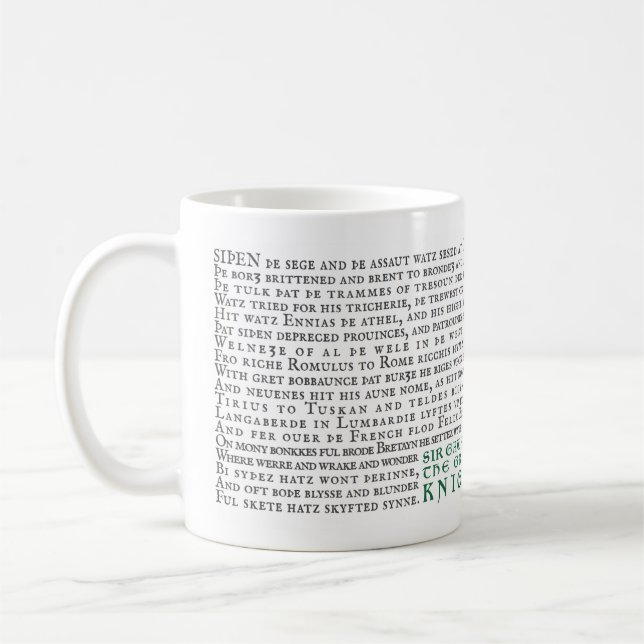 Monsieur Gawain et le chevalier vert - tasse de (Gauche)