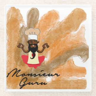 Monsieur Guru Glass Coaster