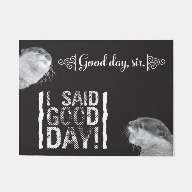 Monsieur Otter de beau jour 18" x 24" tapis de (Devant)