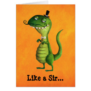 Monsieur T-rex avec des moustaches