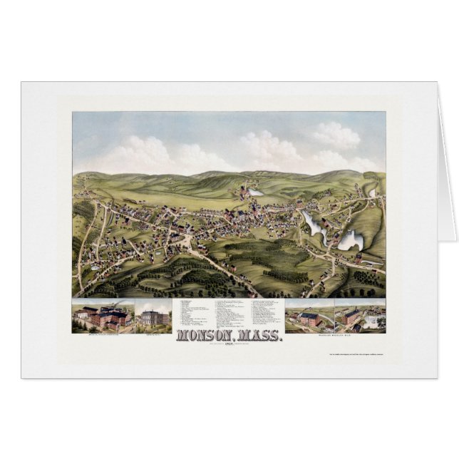 Monson, carte panoramique de mA - 1879 (Devant horizontal)