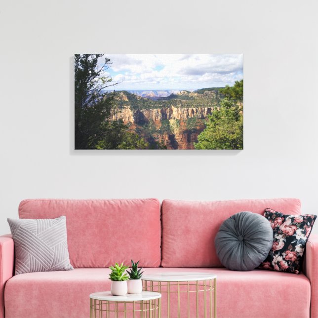 Monsoon Season At North Rim Of The Grand Canyon Canvas Print (Insitu(LivingRoom))