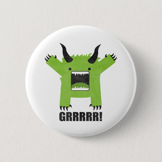 monster 2 inch round button (Front)