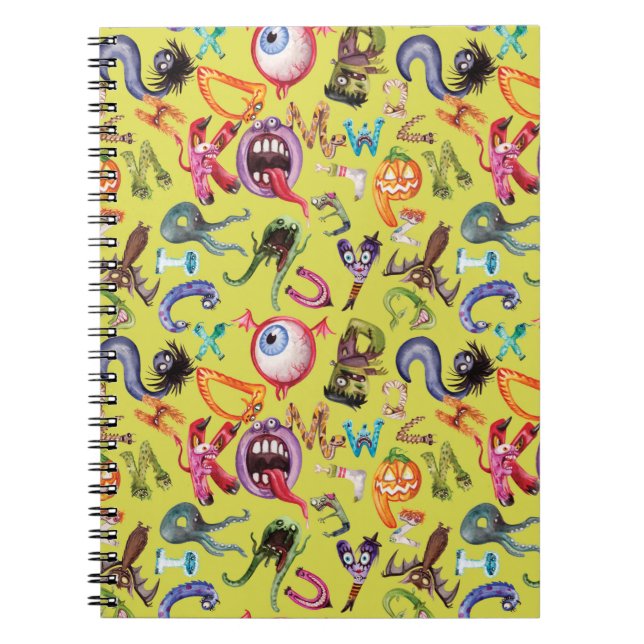 Monster alphabet kid's pattern notebook (Front)