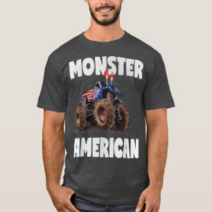 Monster American Vintage America USA Monster Truck T-Shirt
