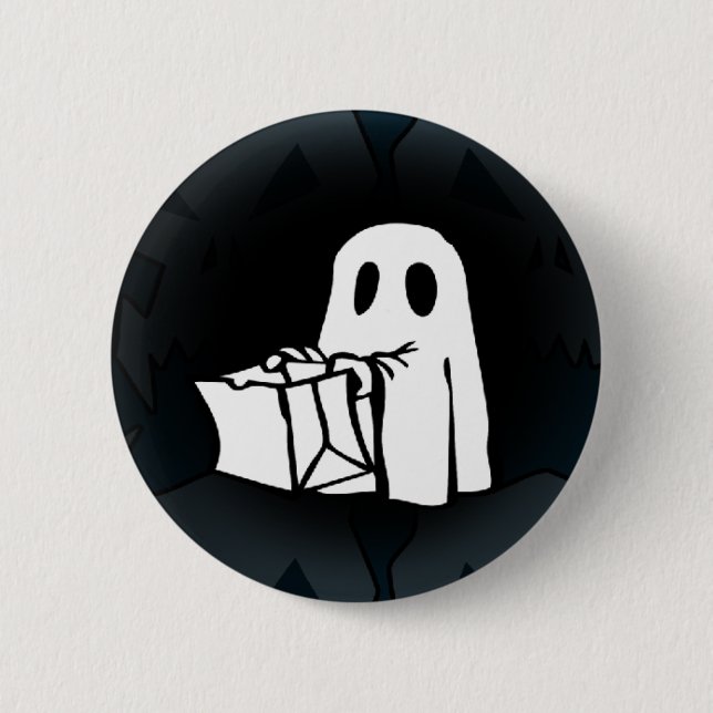 Monster and ghosts 2 inch round button (Front)