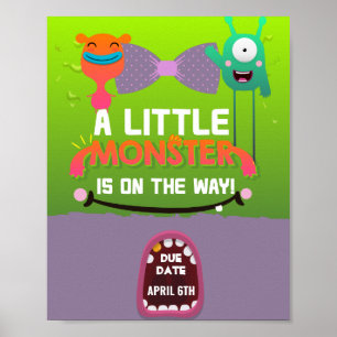 Monster Baby Shower - They've Created a Monster Poster