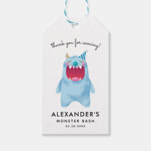 Monster Bash Birthday Party Favour Tags