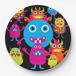 Monster Bash Birthday Party Fun Halloween Paper Plate