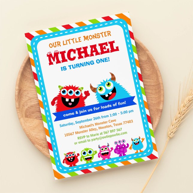 Monster Bash Birthday Party Invitation (Creator Uploaded)