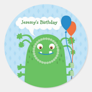 Monster Bash Favour Seal Sticker