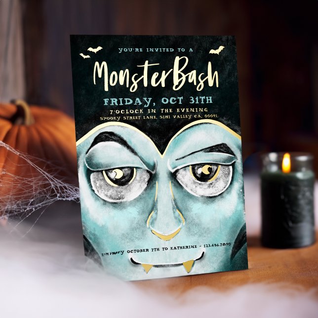Monster Bash Fun Spooky Vampire Halloween Party