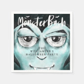 Monster Bash Fun Spooky Vampire Halloween Party Napkin (Front)