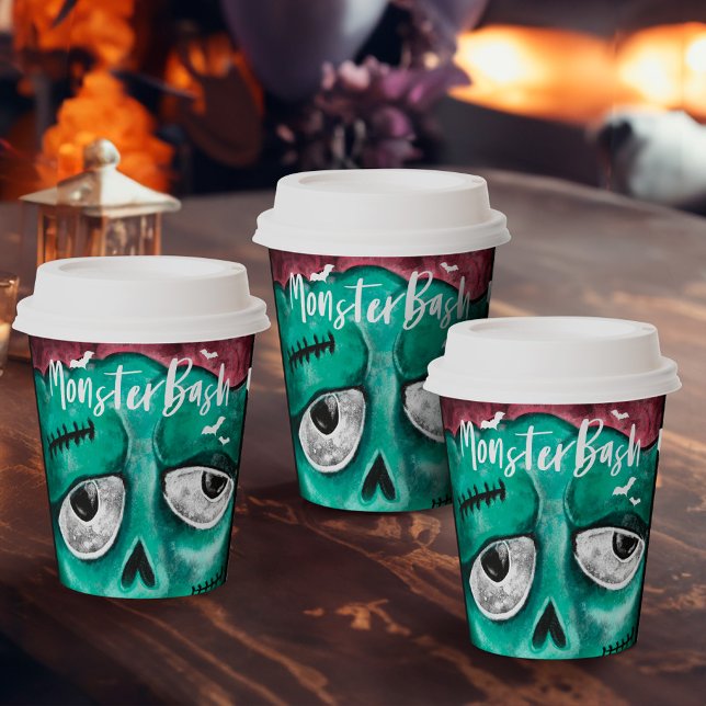 Monster Bash Fun Zombie Vampire Halloween Party Paper Cups (Monster Bash Fun Zombie Vampire Halloween Party Paper Cups)