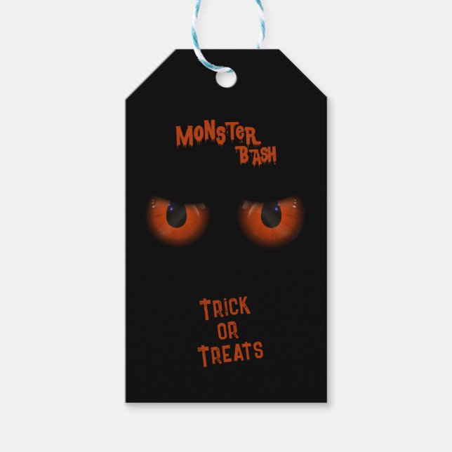Monster Bash Halloween Gift Tags (Front)