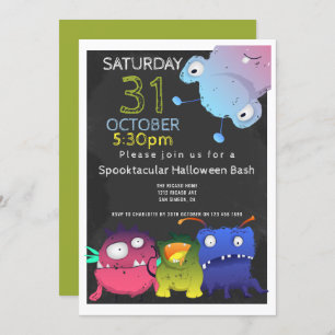 Monster Bash Halloween Party Personalized Invitation
