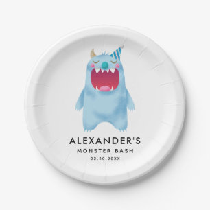 Monster Bash Kids Birthday Party Paper Plate