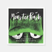 Monster Bash Spooky Frankenstein Halloween Party Napkin (Front)