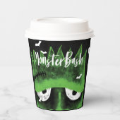 Monster Bash Spooky Frankenstein Halloween Party Paper Cups (Front)