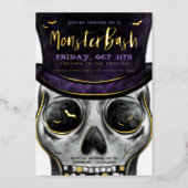 Monster Bash Spooky Skeleton Halloween Party (Front)