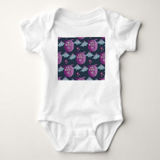 Monster Bats: Cute Cartoon Vintage Baby Bodysuit