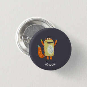 Monster Bernard Custom Name 1 Inch Round Button