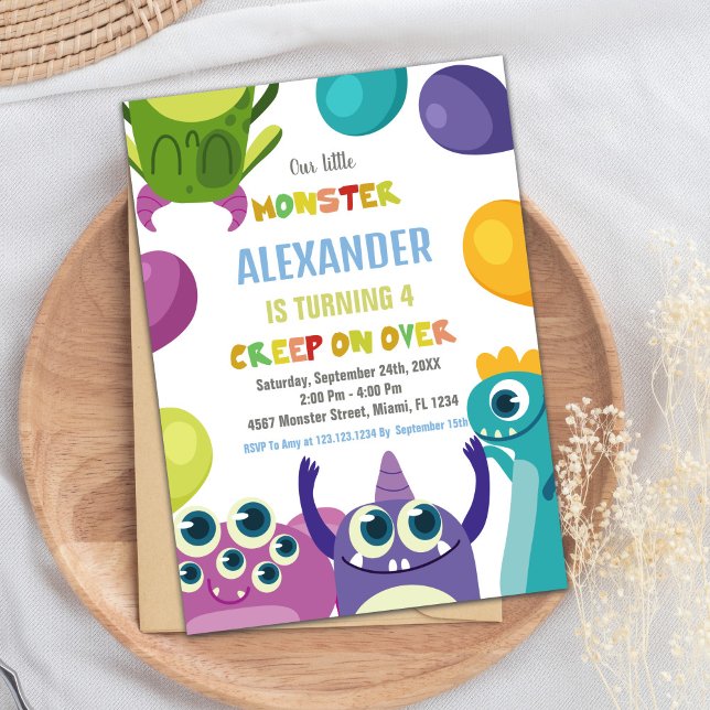 Monster Birthday Invitations, Monsters Invitation (Monster Birthday Invitations, Monsters Invitation)