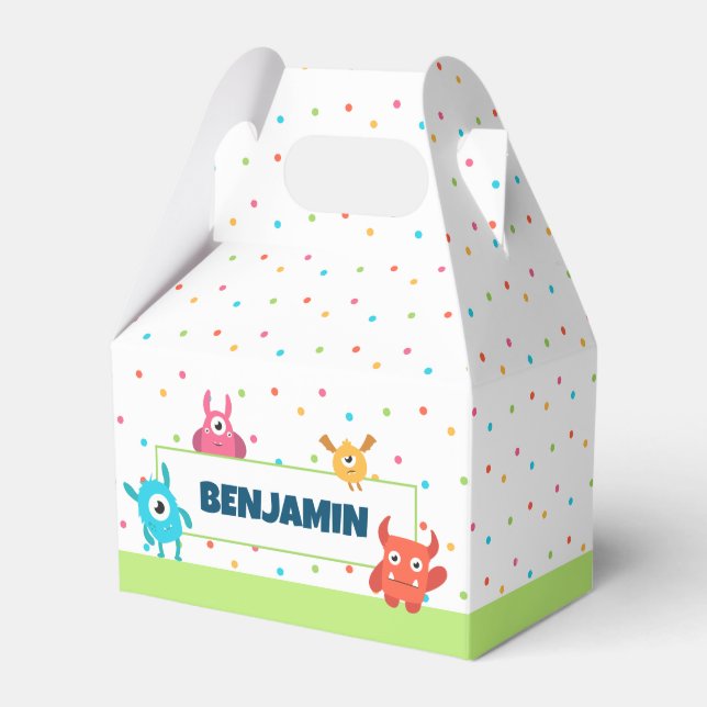 Monster Birthday Party Favor Box (Front Side)