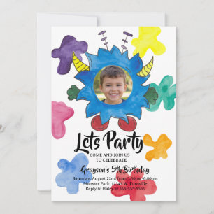 Monster Birthday Party for Kids Invitation