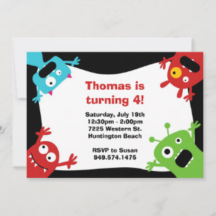 Monster Birthday Party Invitation