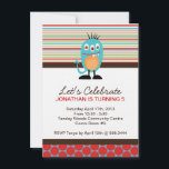 Monster Birthday Party Invite<br><div class="desc">Created by Colourful Designs Inc. Copyright 2011. All text can be modified. Need a custom design? Have another colour in mind? Need Help? Want me to customize something for you? Contact me at colourful_designs_inc@hotmail.com. I will respond within 24 Hours, unless it is the weekend or a statutory holiday. You can...</div>