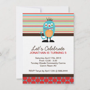 Monster Birthday Party Invite