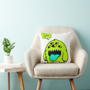 monster boo throw pillow