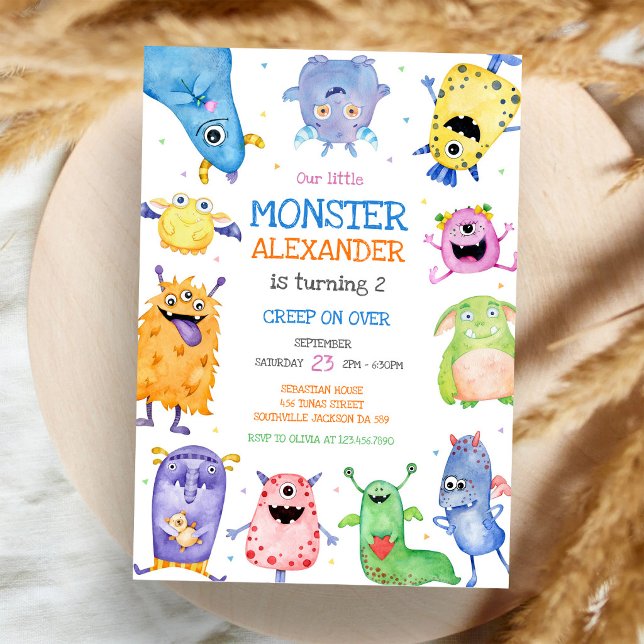 Monster Boy Birthday Invitation (Creator Uploaded)
