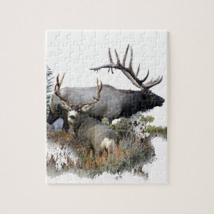 Monster bull trophy buck jigsaw puzzle