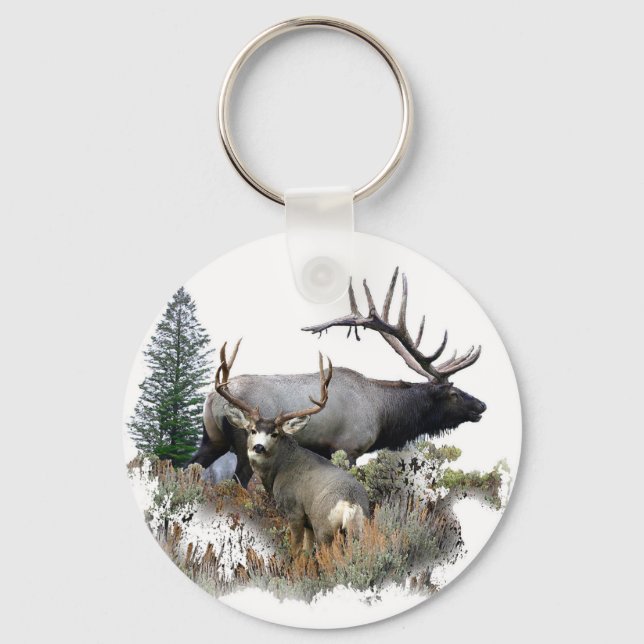 Monster bull trophy buck keychain (Front)
