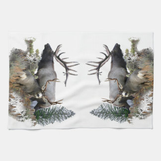 Monster bull trophy buck kitchen towel