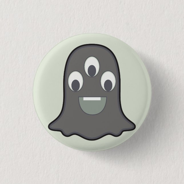 Monster Button: Ghost 1 Inch Round Button (Front)