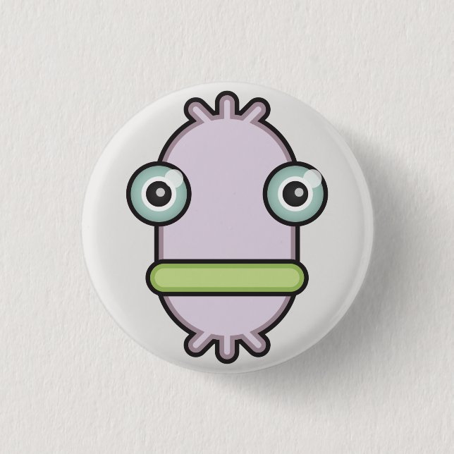 Monster Button: Microbe 1 Inch Round Button (Front)