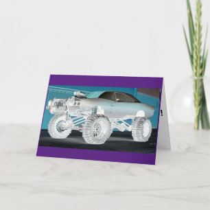 MONSTER CAR BIRTHDAY CARDS