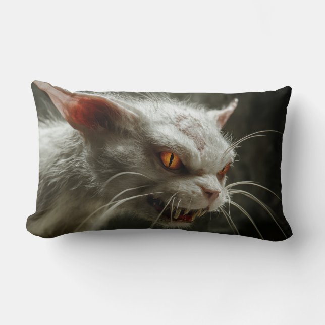 Monster cat  lumbar pillow (Front)
