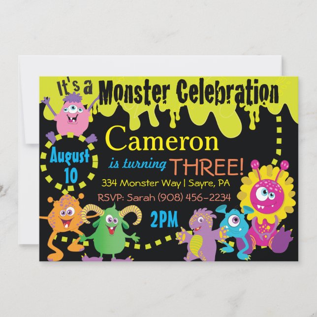 Monster Celebration Invitation (Front)