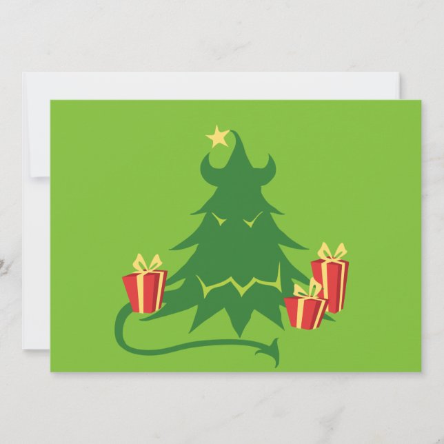 Monster Christmas Tree Holiday Card (Front)