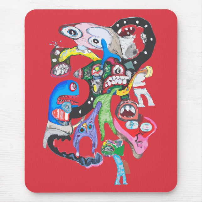 Monster collage mouse pad (Front)