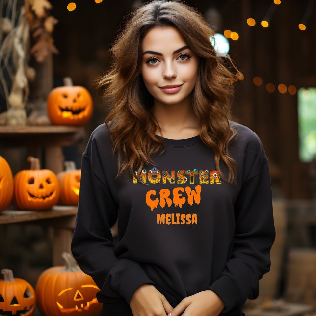 Monster Crew Custom Name Halloween Sweatshirt (Creator Uploaded)