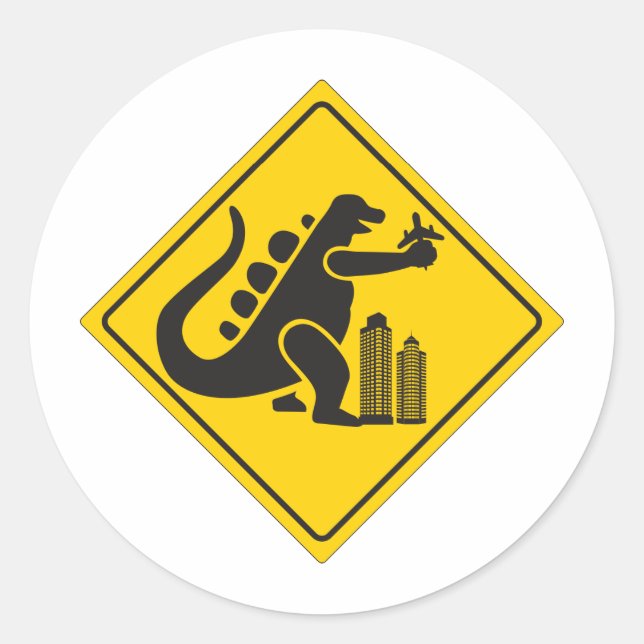 Monster Crossing Classic Round Sticker (Front)