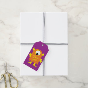 Monster Cute Funny 1st Birthday Party Theme Gift Tags