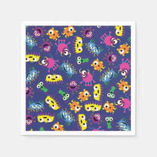 Monster Cute Funny 1st Birthday Party Theme Napkin