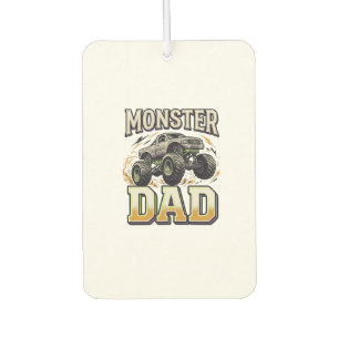 Monster Dad Monster Truck Vintage Vector Shirt Des Air Freshener