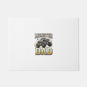 Monster Dad Monster Truck Vintage Vector Shirt Des Doormat
